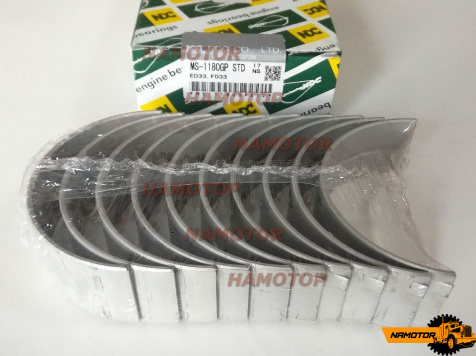 Вкладыш коренной NISSAN ED33, FD35, M082H, MS-1180GP, 12207-J6500, 12207-J6510 (SIZE STD) NDC